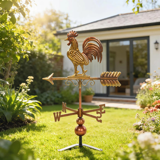 Metal Rooster Weathervane, Roof Mount Wind Direction Indicator, Outdoor Weather Vanes For Decorates Roofs, Gardens, Gazebos And Farmhouses