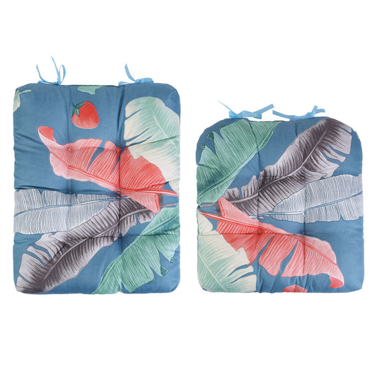 Multiple Color Options - Rocking Chair Cushion Set Upper And Lower Back And Seat Sets With Non-Slip Ties Polyester Fiber Filling Comfortable For Indoor Home Office Car