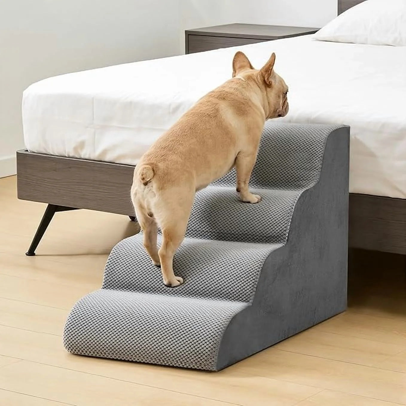 Staircase Ramps Designed For Small Dogs And Cats, High-density Foam Curved Pet Steps, Dog Steps