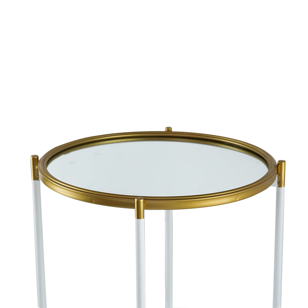 D16x39.5 3- Ties Shelf Luxurious White And Gold