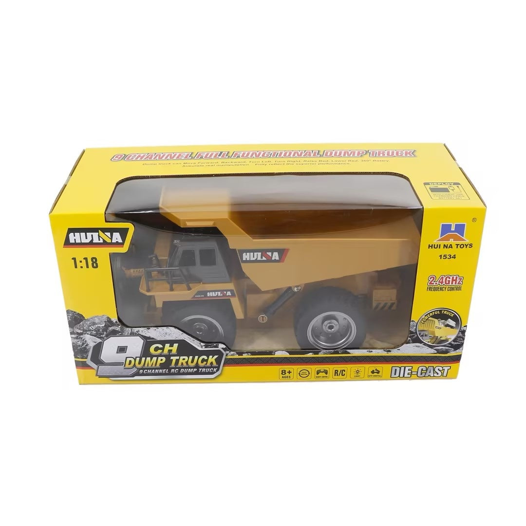 Huina 1534 1-18 Nine-channel Semi-alloy Remote Control Dump Truck