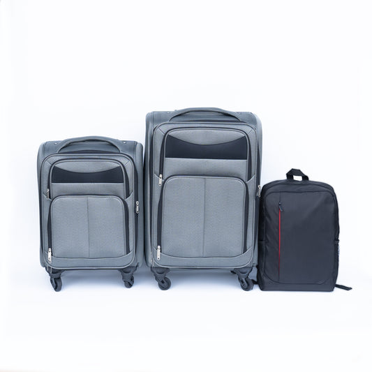 20 24 Travel Case Two-piece Suitcase Set Oxford Trolley Case Without Password Lock Universal Wheel Oxford Cloth Backpack GRAY