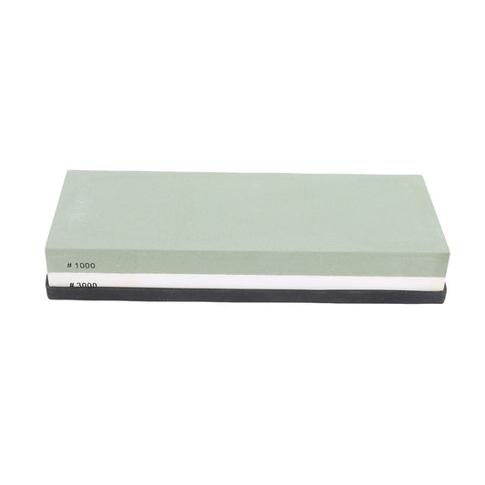 Sharpening Stone Dual Sided 1000 3000 Grit Whetstone With Anti Slip Base For Scissors Chisels Axes Green White