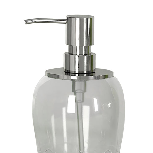 Glass Liquid Soap Dispenser Pump Bottle Bathroom Vanity & Kitchen Sink,Holds Soap,Lotion & Sanitizer Crackle Glass