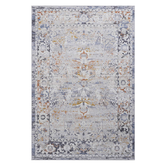 PAYAS 6X9 Ivory Grey Traditional Area Rug