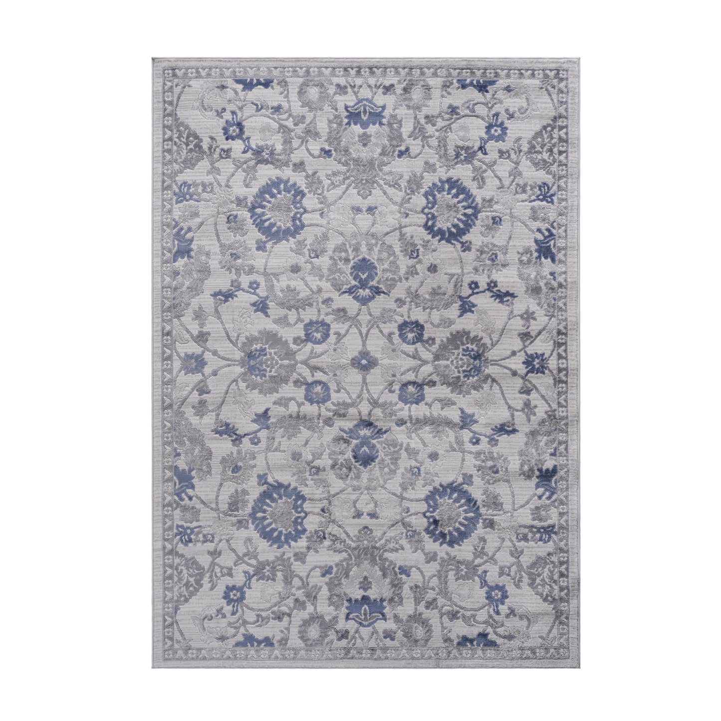 MARFI 6X9 Blue Silver Oriental Area Rug