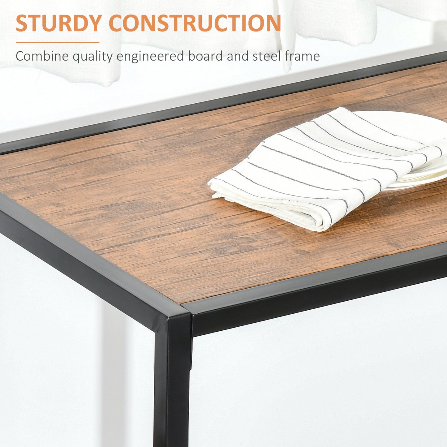 Industrial Dining Table Set For 2 Compact Kitchen Table And Chairs Rustic Brown For Small Spaces