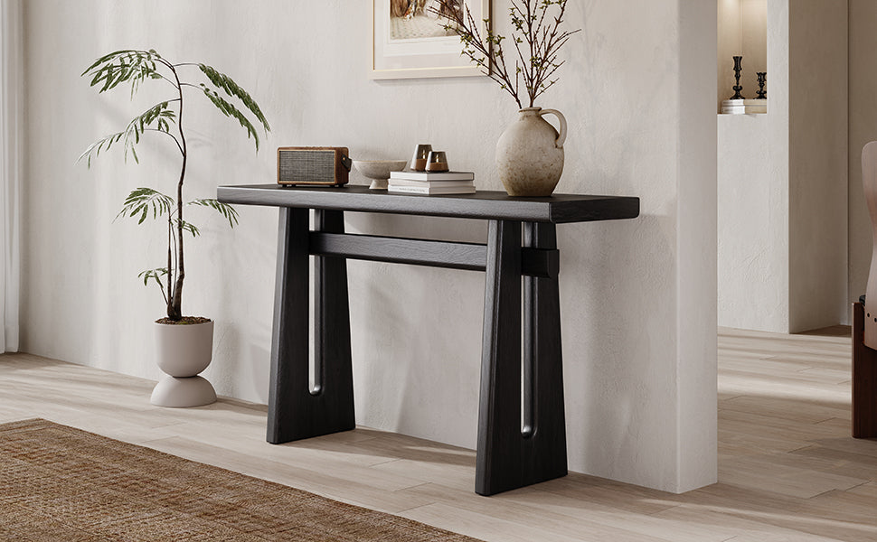 Mirod Elegant Console Table With Geometric Silhouette Perfect Architectural Touch For Living Room, Entryway, Hallway