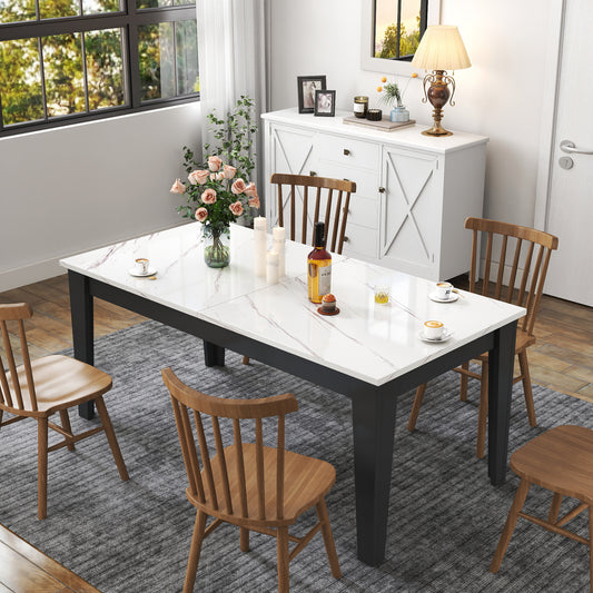Dining Table,106.3 In Large Extendable Kitchen Table