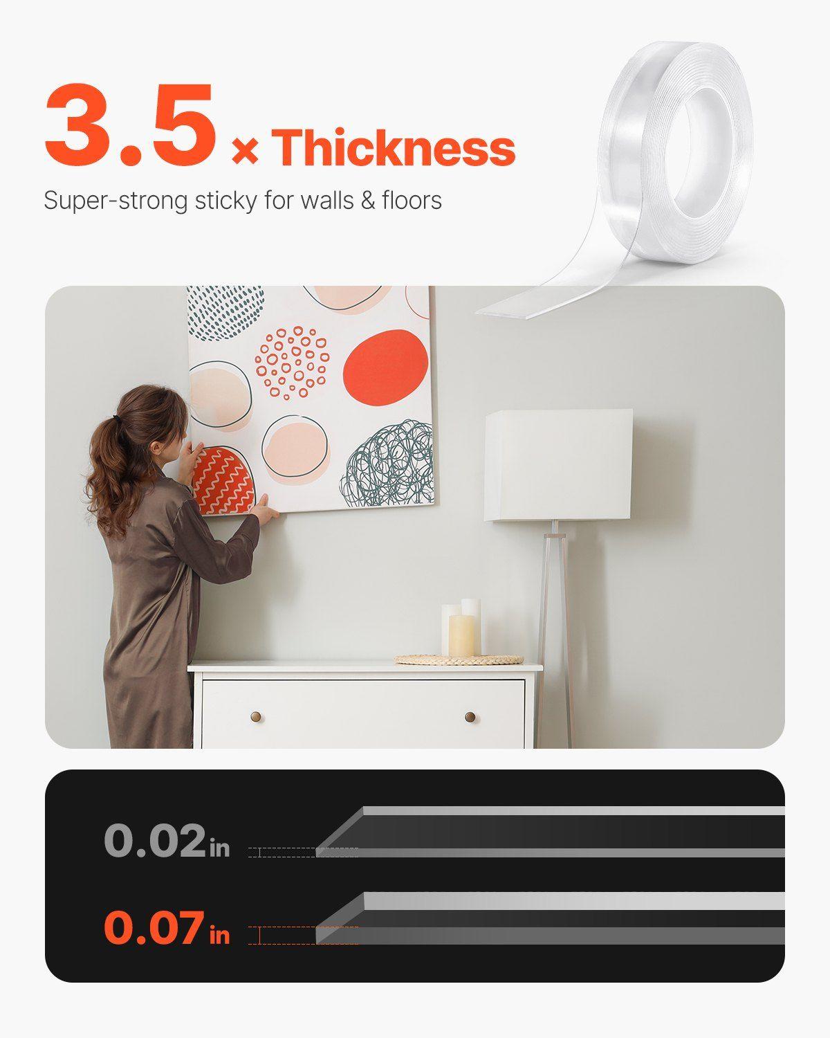 Strong Adhesive, Waterproof, High Temperature Resistant, Long-lasting Double-sided Tape, A Must-have For Home DIY And Office Use.