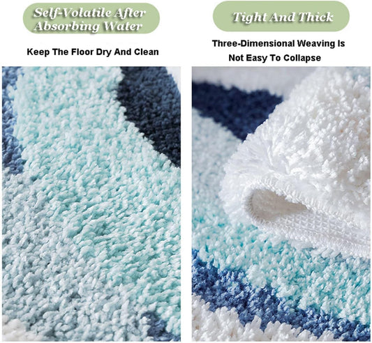 Area Rug Color Rug For Bedroom - Non Slip Bath Rug Absorbent Floor Mat For Bathroom - Cute Washable Small Shower Mat - Aesthetic Modern Home Decoration Birthday Gifts, Thanksgiving Day Decor, Christma