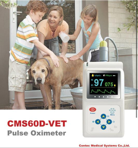 Contec Veterinary Color Display CMS60D-VET Pulse Oximeter Spo2 Probe PR Monitor