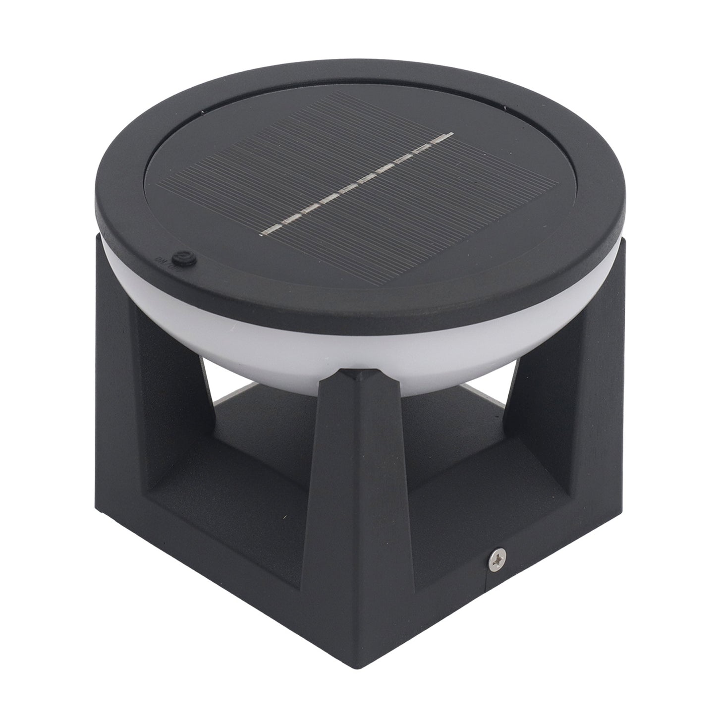 Solar Post Light Outdoor Column Pillar Lamp Y140 Round