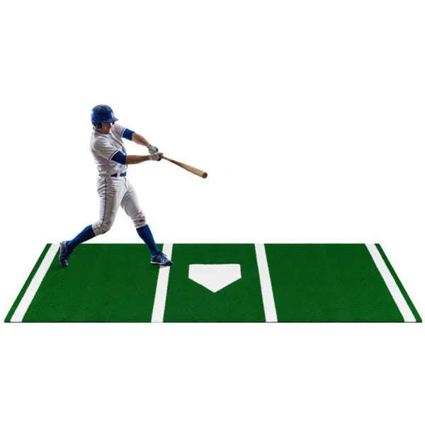 10ft X 3ft Softball Pitching Mat With Artificial Turf, Indoor & Outdoor Training Aid For Pitching Practice -Green