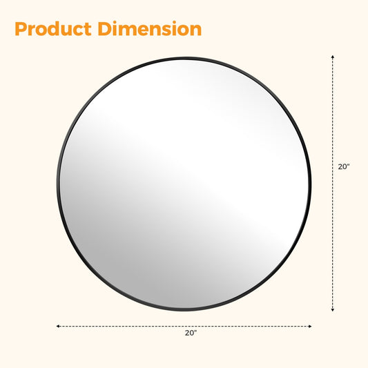 Round Wall Mirror, Bathroom Mirrors For Over Sink, Circle Mirror For Bathroom, Entryway, Bedroom, Vanity