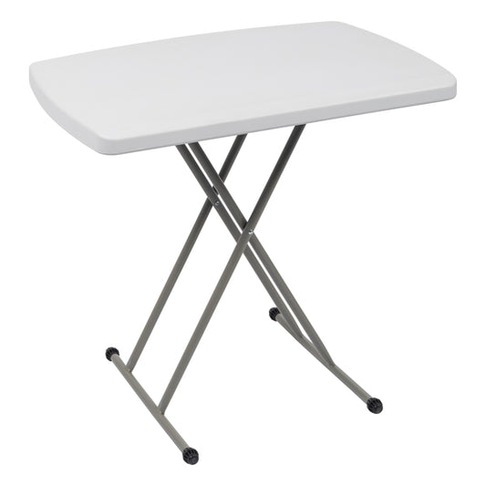 30x20 Inches, White, Height-adjustable, Plastic Folding Table For The Garden