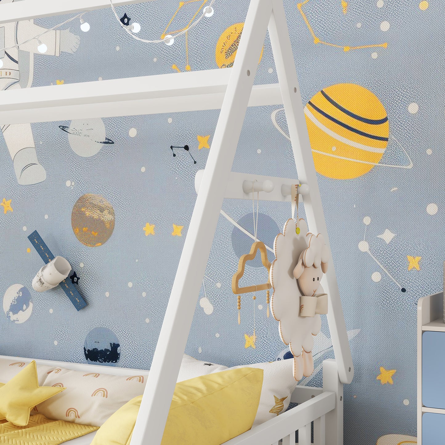 Twin House Bed With Light, Low Floor House Bed With Fence And Roof For Kids Boys Girls,WhiteExpect Arrive Date 2026 4 2 Old SKU W2593P296909