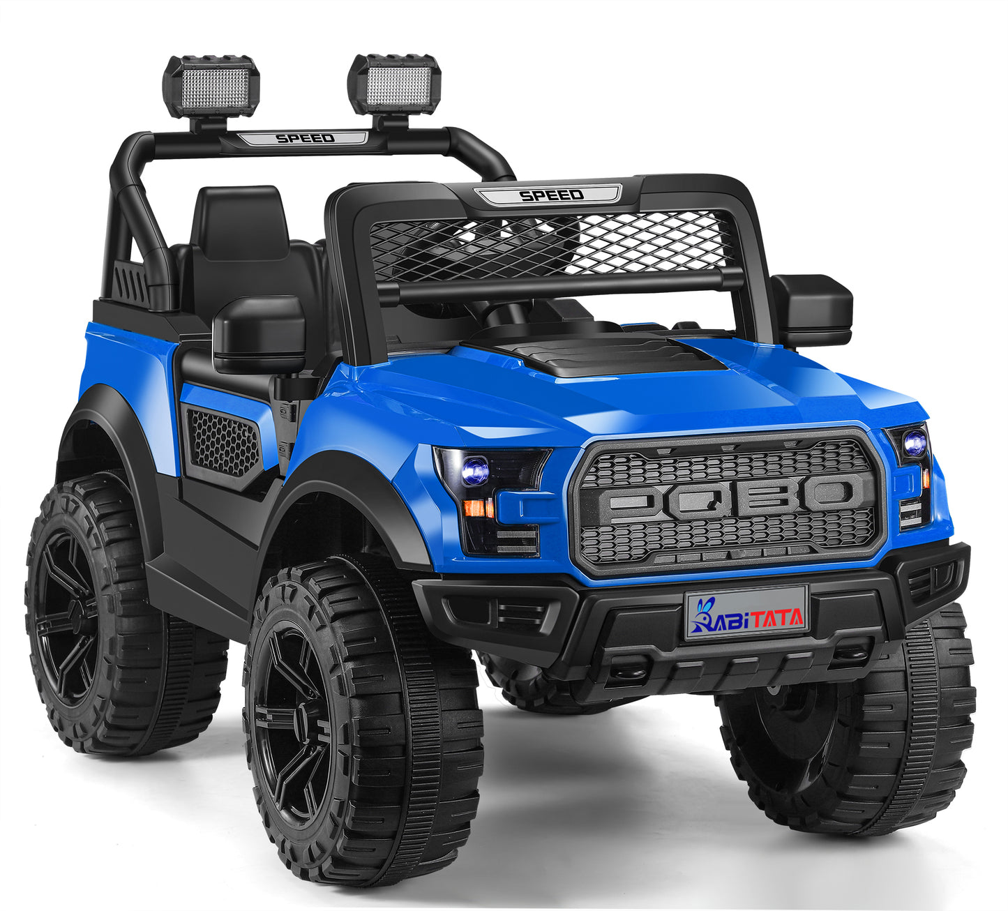 Kids Electric Ride On Car, 12V 2 Motors Off Road Toy Car With 2.4G Remote Control, LED Lights, Music Player, Swing Function, 4 Wheel Shock Absorption For 3-8 Year Old Boys Girls
