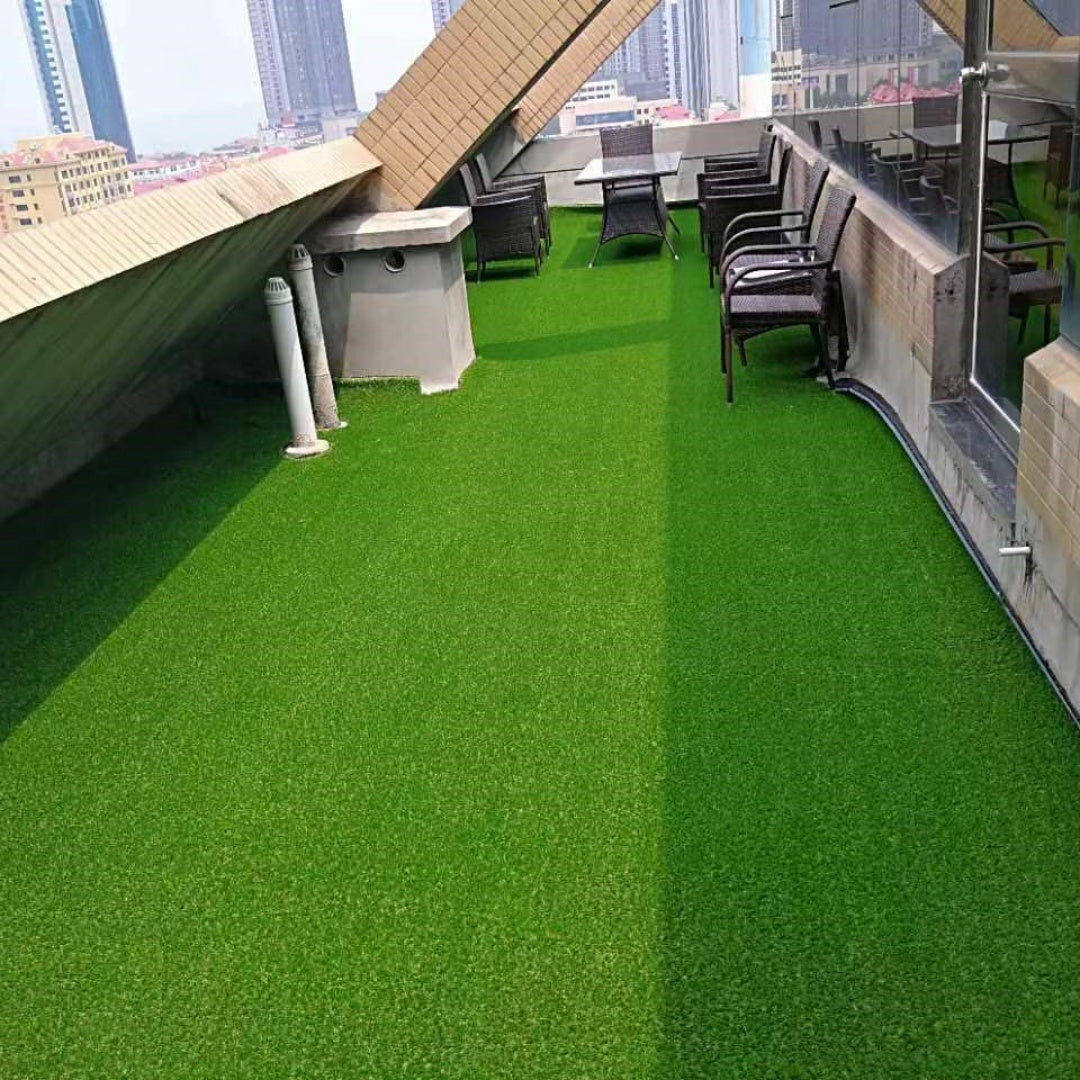 3FTX10FT Outdoor Artificial Grass Runner Rug, Thick Realistic Fake Grass Roll Decor Patio Balcony Garden Lawn, Dog Pets Turf Drain Mat, 1.38 Pile Height