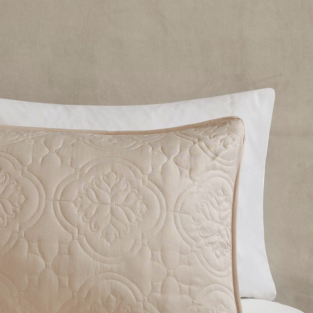 3 Piece Reversible Bedspread Set Khaki Full Queen