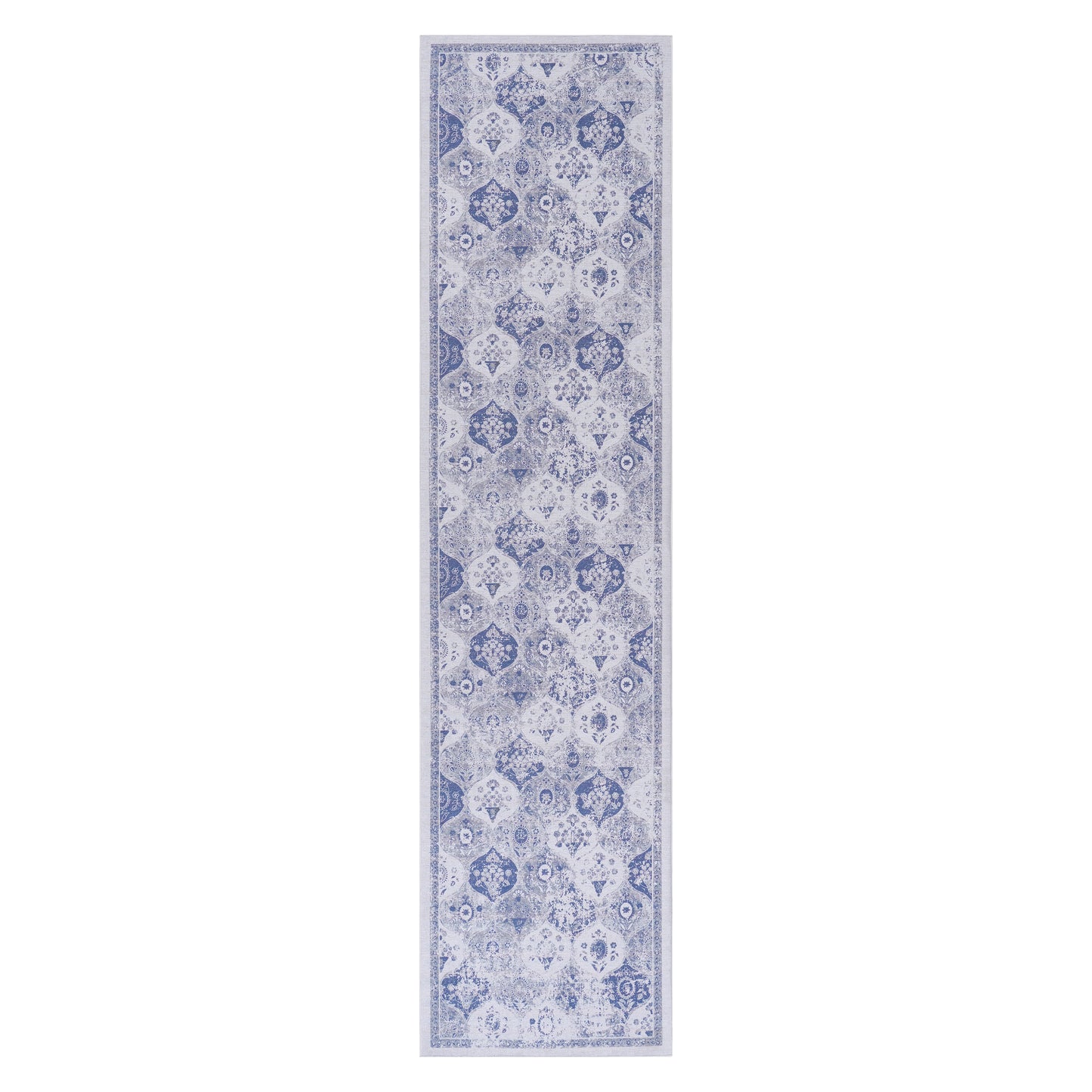 MAVAL Blue Washable Rug Runner Rug Blue,