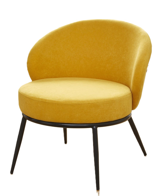 Round Velvet Accent Chair, Mid-Century Modern Upholstered Armchair With Metal Legs, Comfy Barrel Side Chair For Living Room Bedroom