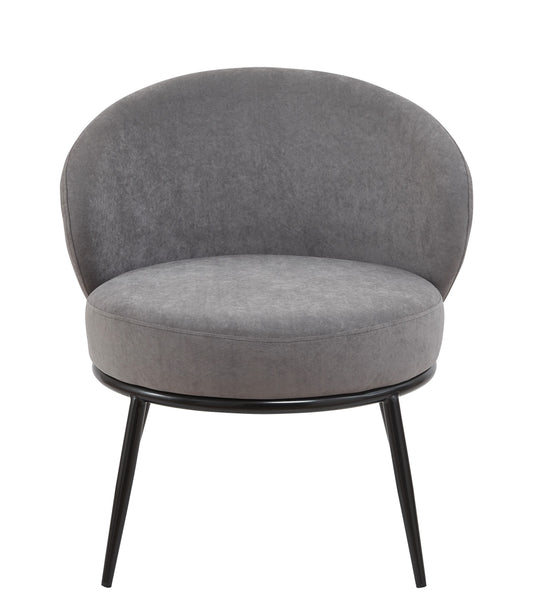 Round Velvet Accent Chair, Mid-Century Modern Upholstered Armchair With Metal Legs, Comfy Barrel Side Chair For Living Room Bedroom