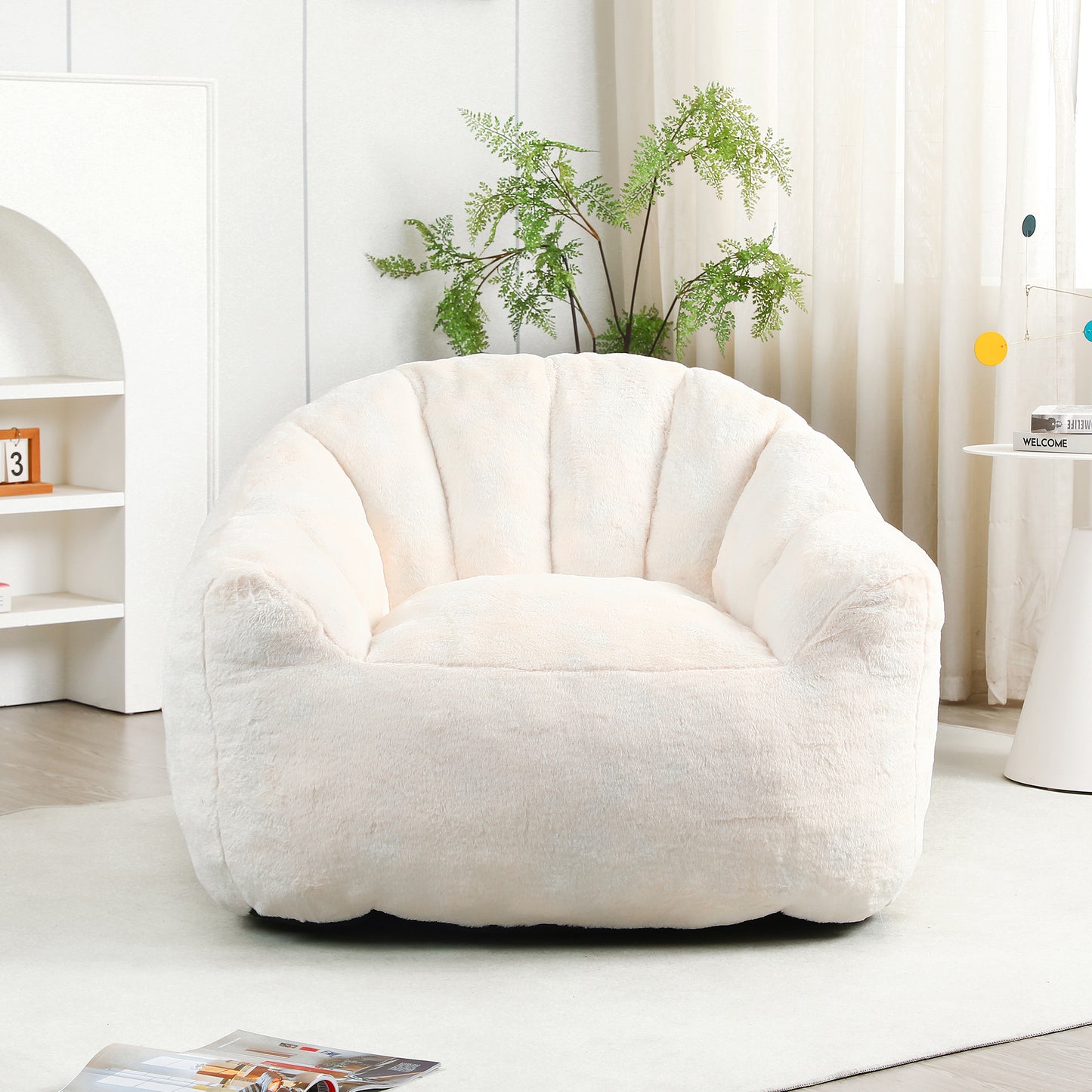 Bean Bag Chair, Bean Bag Sofa Chair With Armrests Stuffed High-Density Foam, Lazy Sofa Comfy Chairs BeanBag Chair For Adults In Living Room,Bedroom Reading