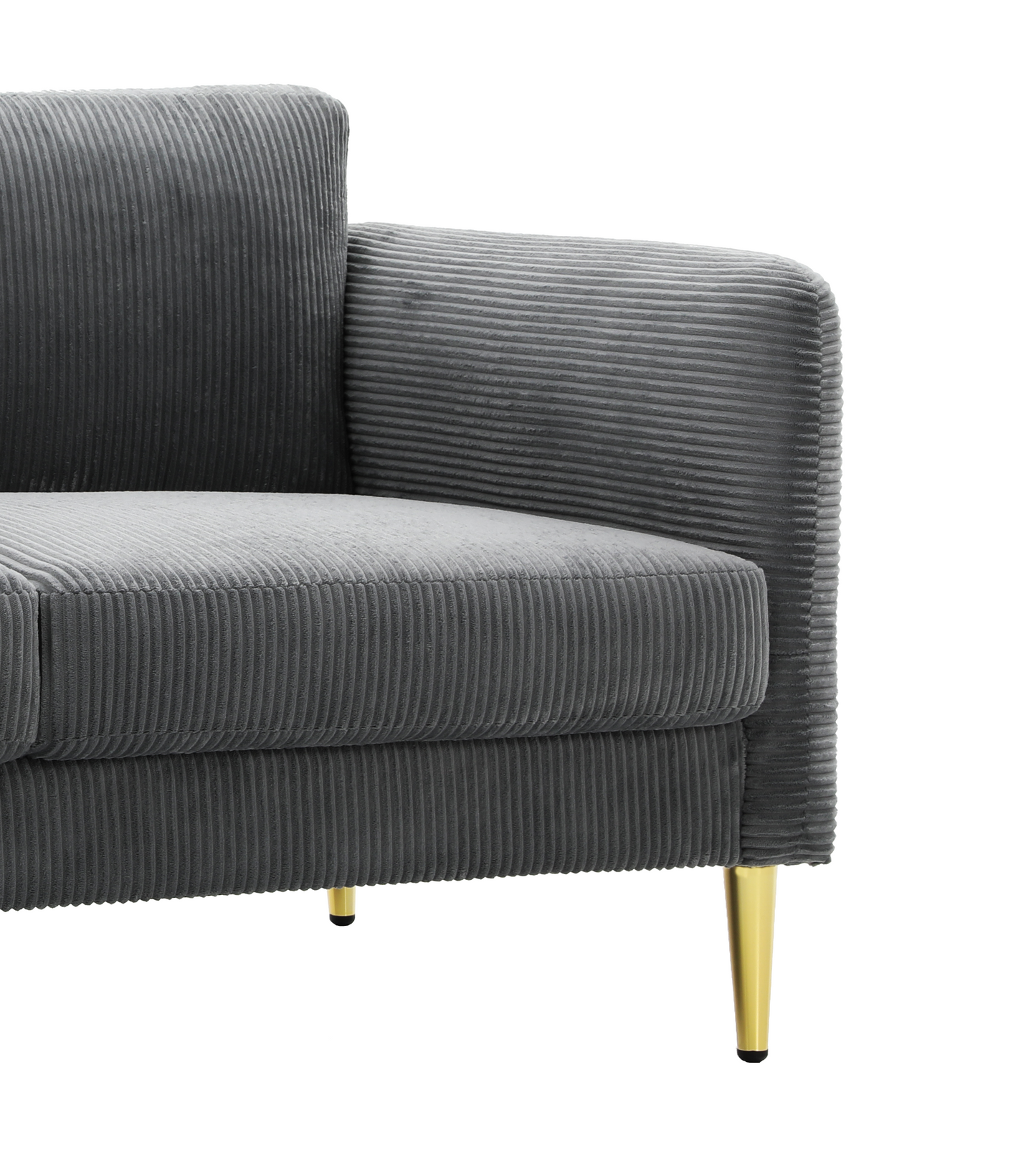 60.63 Wide Modern Corduroy Loveseat, Plush Upholstered Cushions, Solid Wood Frame, Compact Living Room And Apartment Furniture