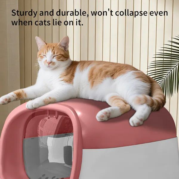 Thick Material Pink E24 Cat Litter Box, Stable And Durable Structure, More Reliable Cross-border Quality