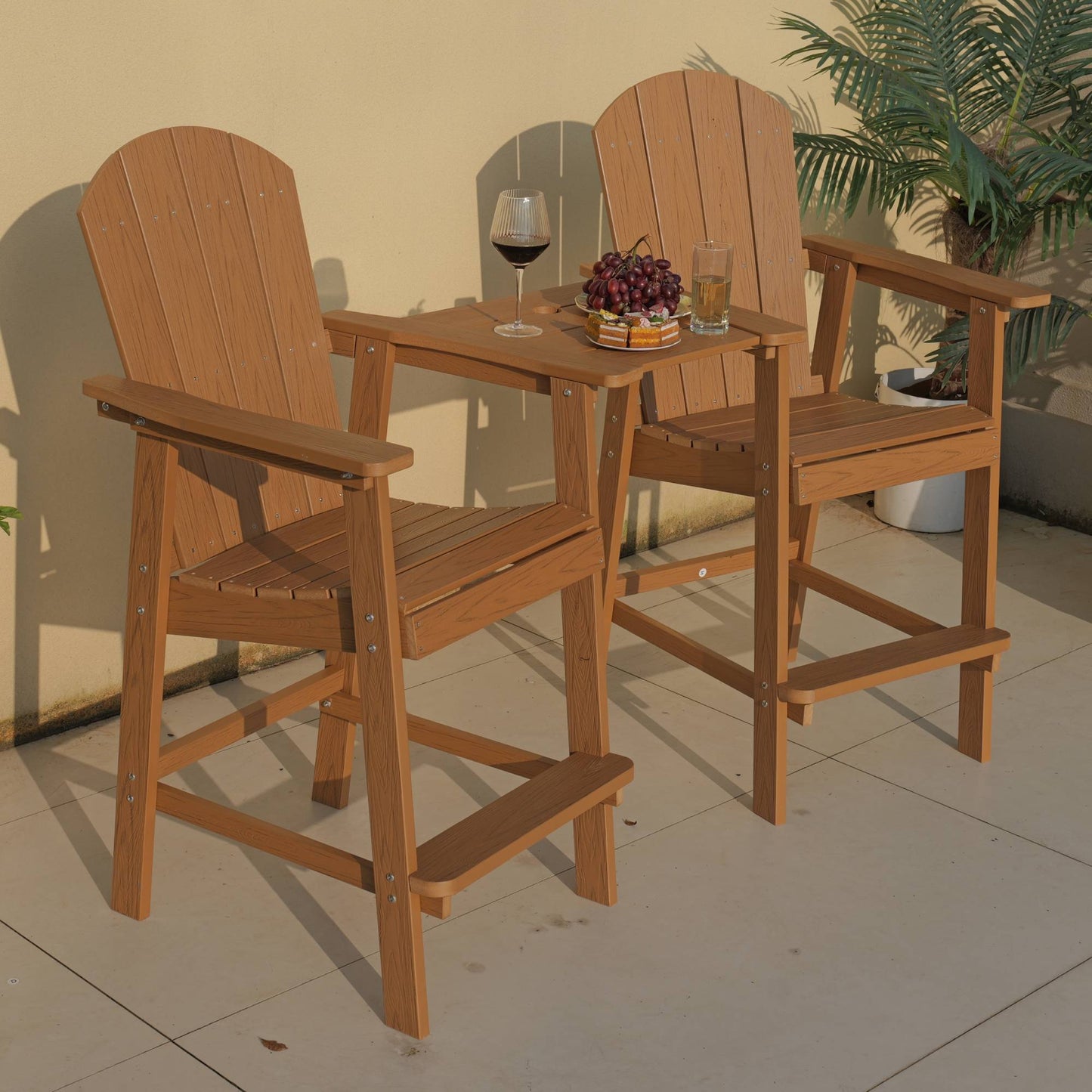 Outdoor Bar Chair Set Perfect For Patio Happy Hour Togethers & Casual Evening Hangouts,HIPS Material