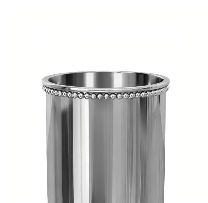 Stainless Steel Bathroom Tumbler Cup Decorative Rinse Cup,Drinking Glass,Toothbrush & Makeup Brush Holder For Vanity Countertops,Sink & Desk Shiny
