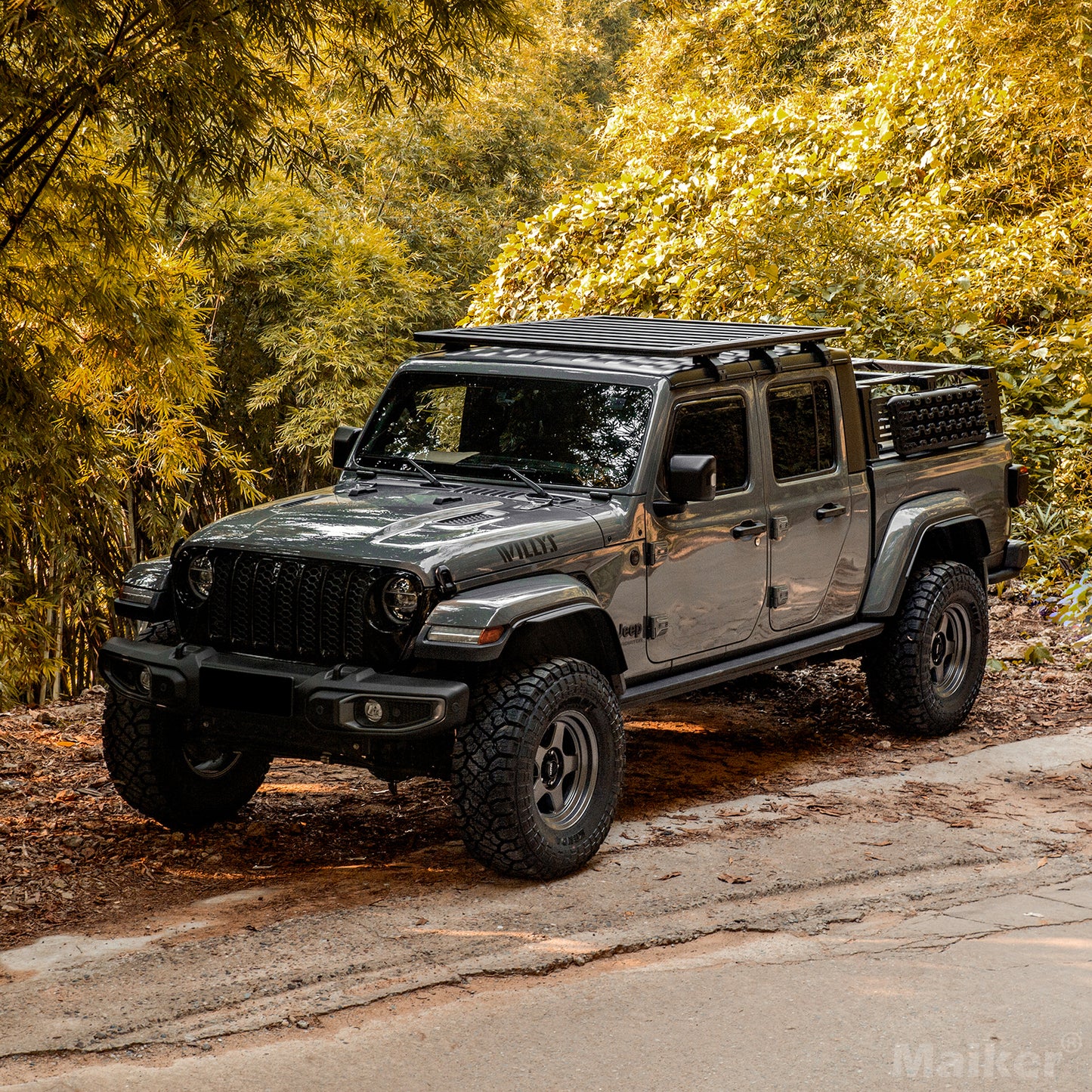 Front & Rear Fender Flares Compatible With 2018-2026 Wrangler JL & JLU Unlimited Sahara Fit Original Low Fender ,Not Fit 4xe