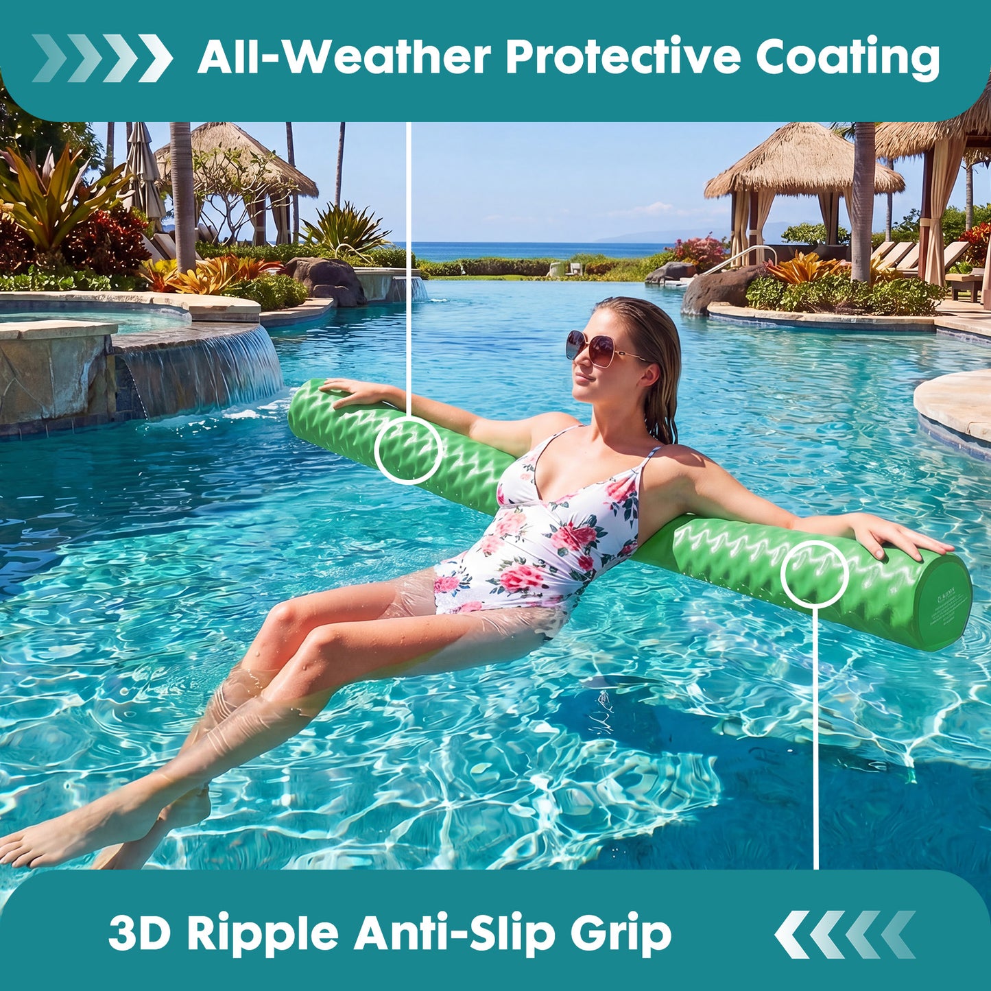 Noodle-shaped Float Devices For Swimming And Floating In Swimming Pools, Solid Styrene-butadiene Rubber Foam Swimming Pool Float Devices