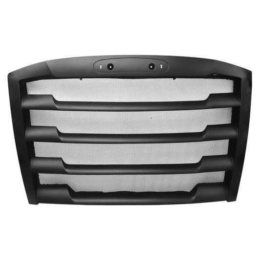 Black Front Grille Compatible With Freightliner Cascadia 2018, With Bug Screen