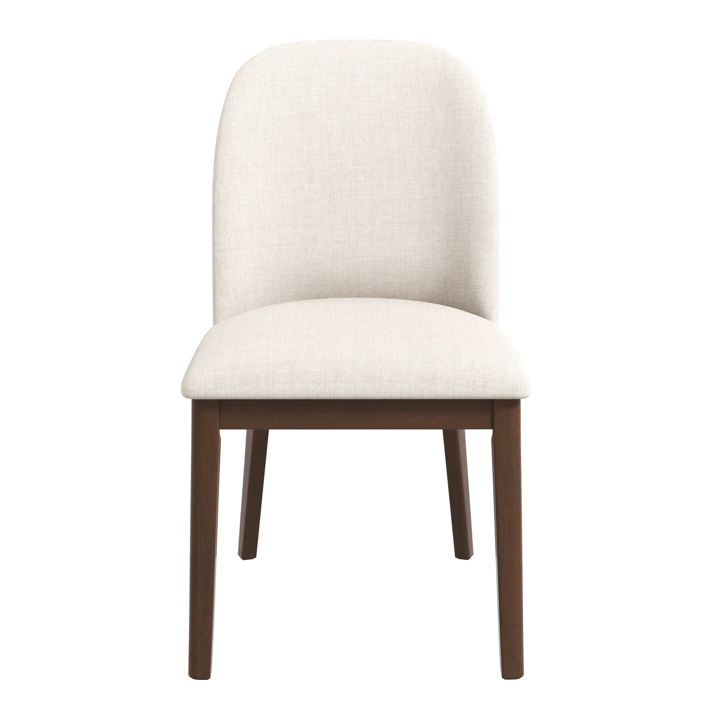 Mid-Century Modern Kaitlyn Beige Linen Dining Chair With Solid Wood Legs, 34.3 H X 19.3 W X 23 D Set Of 2