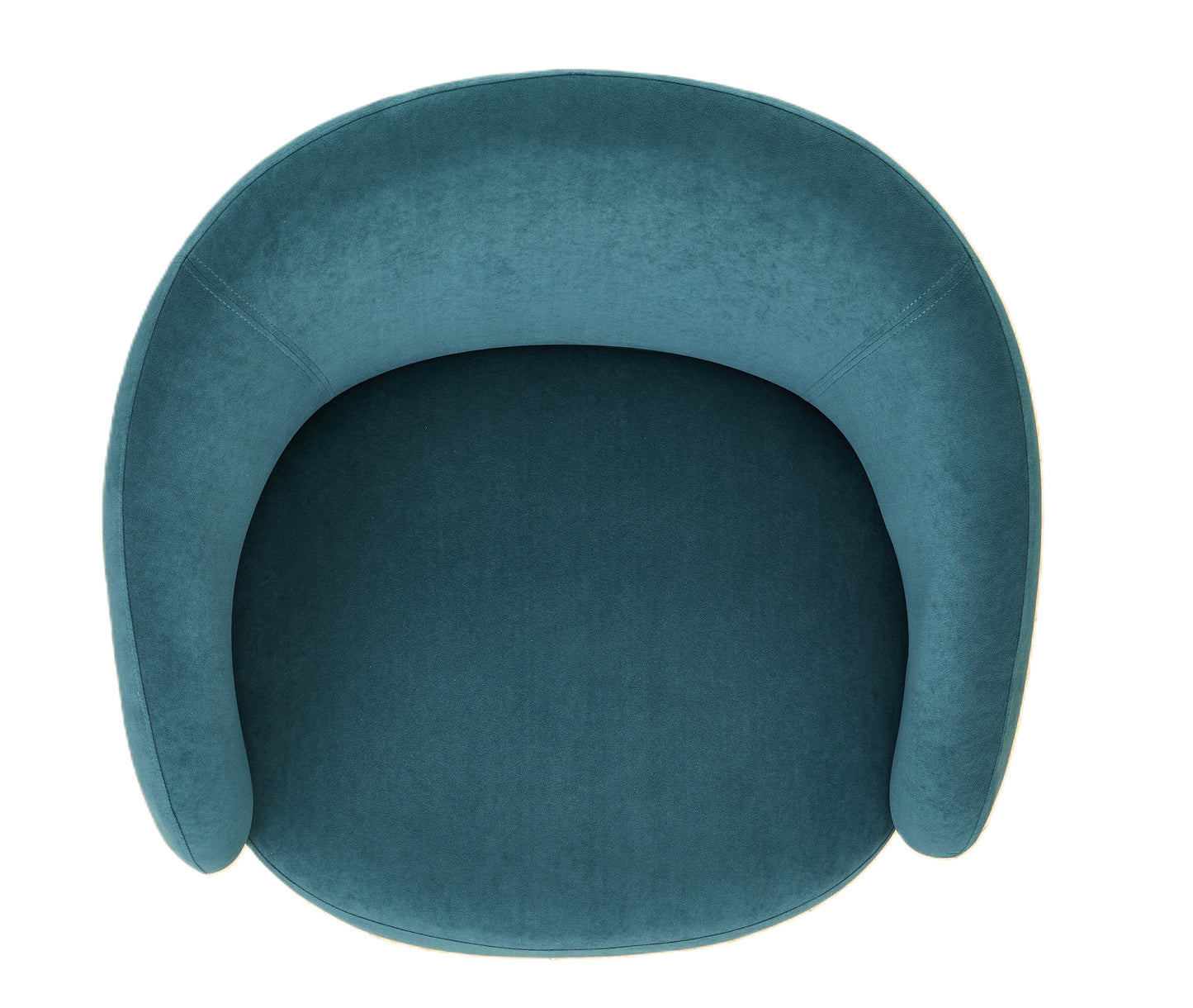 Mid-Century Modern Velvet Accent Chair, Upholstered Barrel Armchair With Metal Legs, Comfy Single Sofa Chair For Living Room Bedroom