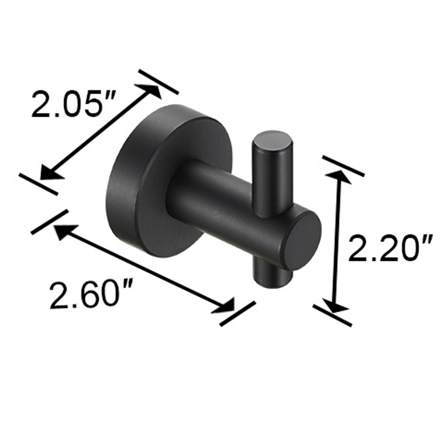 Round Base Wall Hook With Screws Matte Black Hook, 4-piece Set, Suitable For Entry-level Shoe Cabinets, Wardrobes, Bathrooms, Bedrooms, Furniture Hardware, Cannot Be Shipped On Weekends