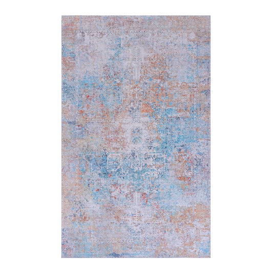 MAVAL Yellow Washable Rug 9x12 Area Rug Yellow, 9'x12'