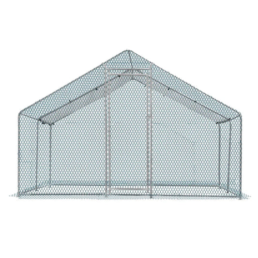 13 X 10 Ft Large Metal Chicken Coop, Walk-in Poultry Cage Chicken Hen Run House With Waterproof Cover, Rabbits Cats Dogs Farm Pen For Outdoor Back-yard Farm Garden