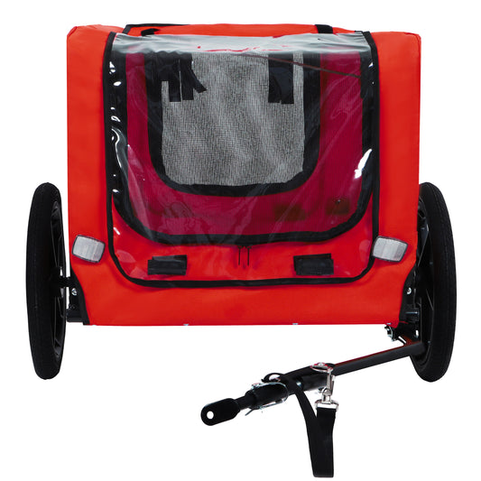 Pet Bike Trailer Dog Cart For Bicycle,Suitable For Small And Medium Pets, Easy Folding Cart Frame, Quick Release Wheel, Non-Slip Floor, Internal Leash