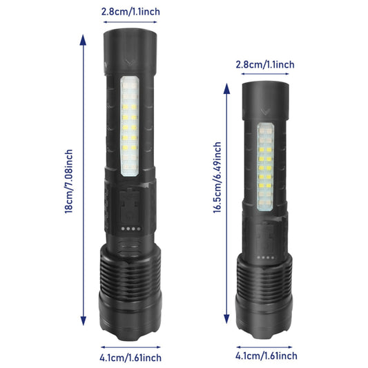 2Pack-USB Rechargeable LED Flashlight Adjustable Focus Camping Hiking Outdoor Flashlight Work Light Logistics - Only For USPS. TK And TMEU Only For Self-pickup