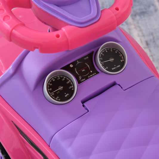 Aosom 3 In 1 Push Cars For Toddlers Kid Ride On Push Car Stroller Sliding Walking Car With Horn Music Light Function Secure Bar Ride On Toy For Boy Girl 1-3 Years Old