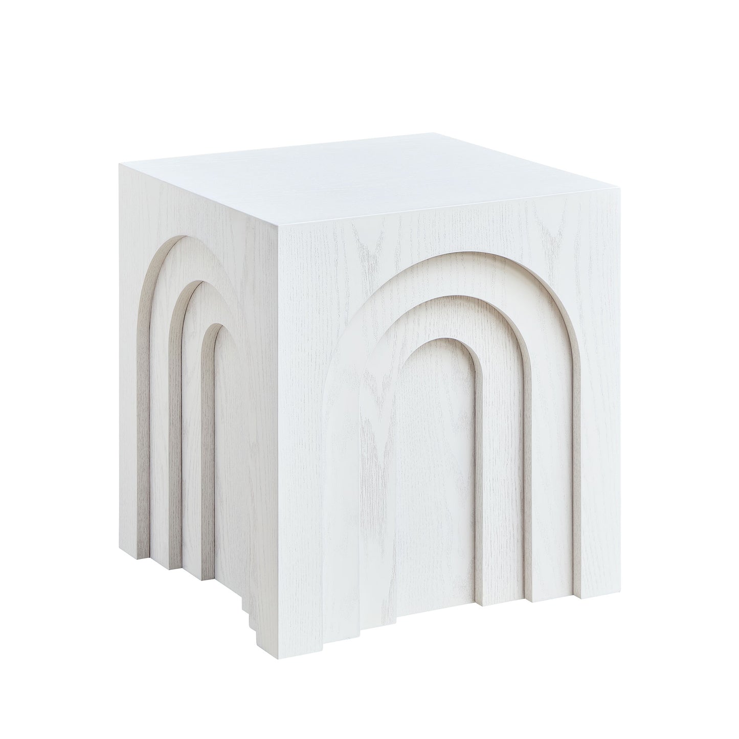 15.74   Square Side Table Small Coffee Table Accent Table  Bedside Table For Living Room Bedroom,WHITE