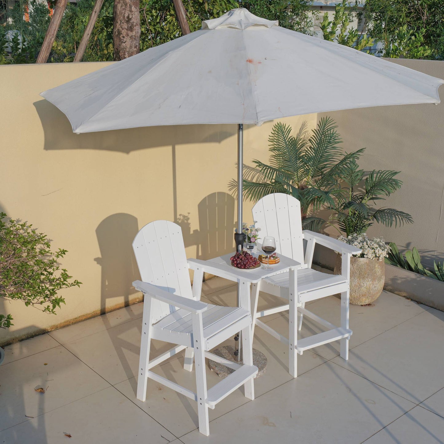 Outdoor Bar Chair Set Perfect For Patio Happy Hour Togethers & Casual Evening Hangouts,HIPS Material