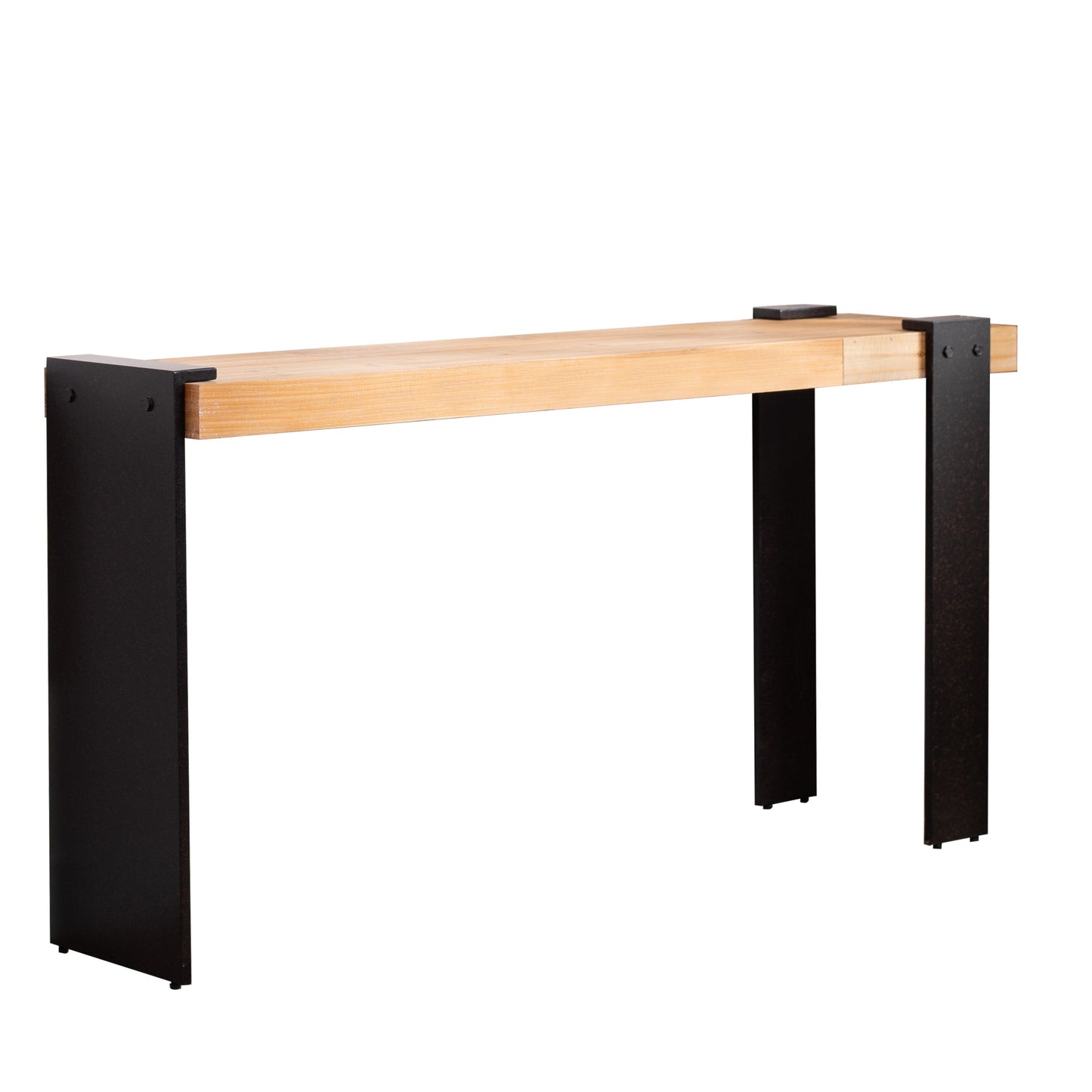 Rustic Industrial Console Table - 60  Entryway Table With Engineered Wood Top & Distressed Faux Rust Metal Legs