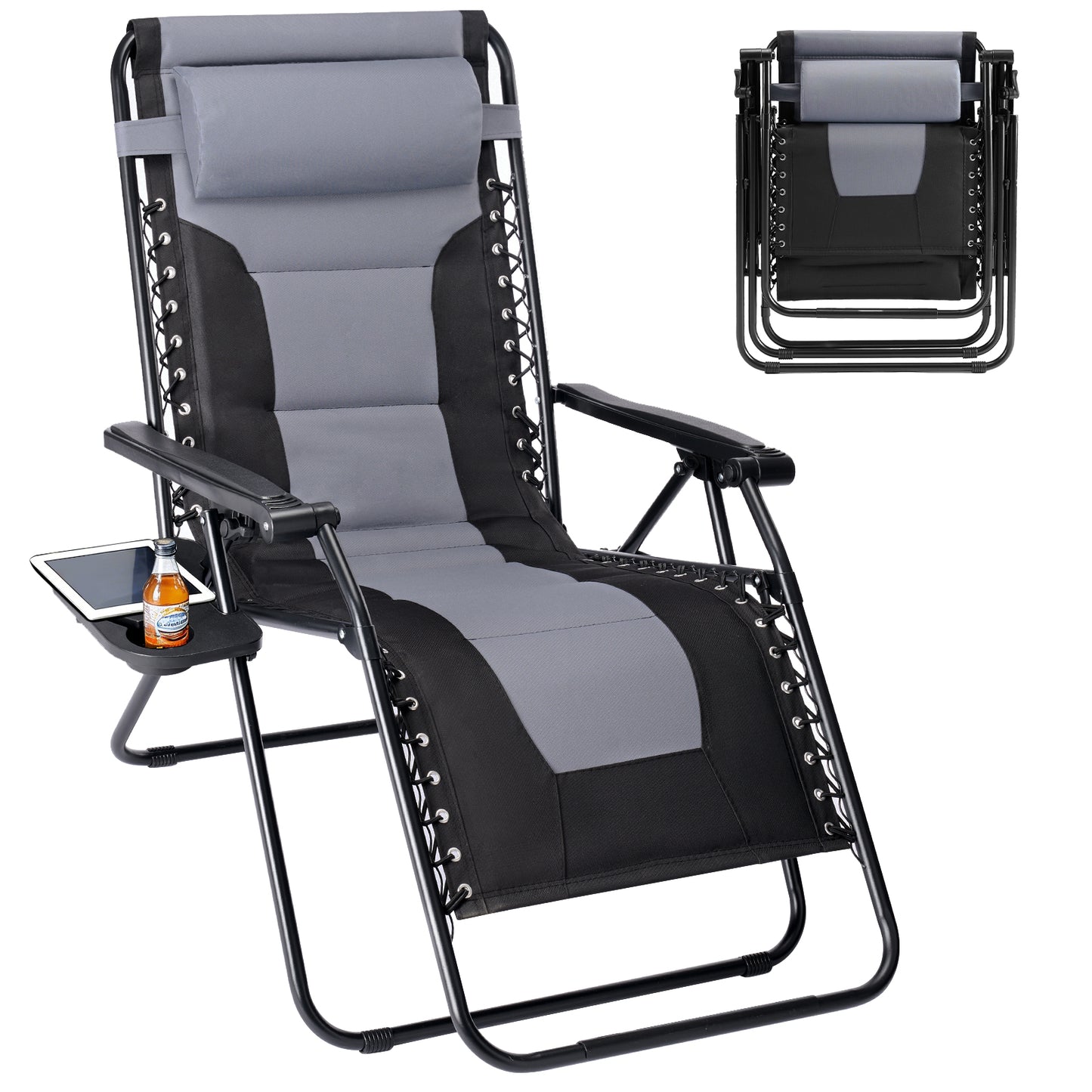 Sleeve-encased Zero-gravity Chair, Heavy-duty Outdoor Recliner, Foldable Anti-gravity Outdoor Leisure Chair