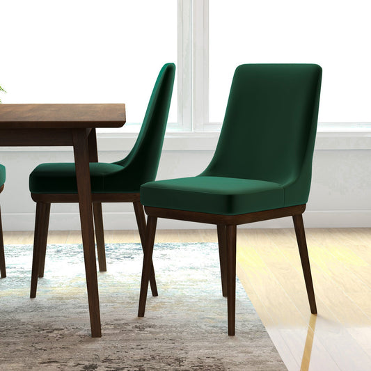 Fast Delivery Kate Mid-Century Modern Dining Chair   Set Of 2   With Velvet Upholstery And Solid Wood Structure For Living Room Bedroom Outdoor Lounge