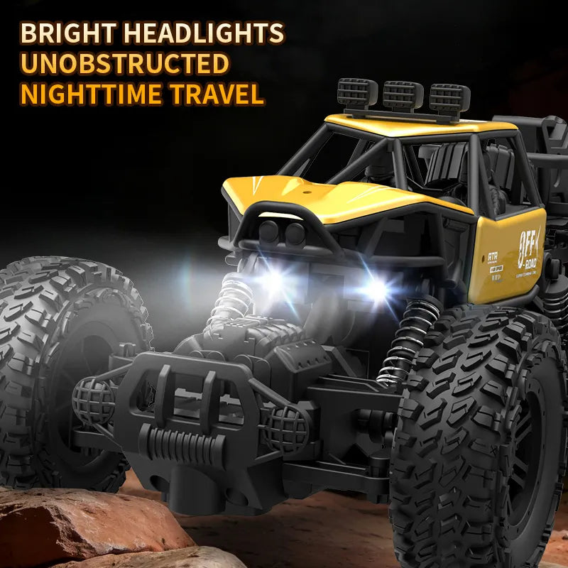 All-terrain Electric Toy Car, Alloy Car, 1-20 Scale Model Car, 2.4GHz R&C Off-road Car, High-speed Car, With Headlights And Shock Absorption, Birthday Gifts For Kids Over 3 Years Old