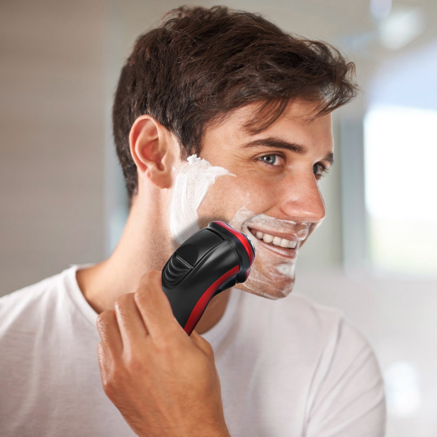 Electric Shaver Razor For Men Father Day Gift IPX7 Waterproof Beard Trimmer 3D Rechargeable Painless Rotary Shaver With Trimmer 2 In 1 Electric Shaver